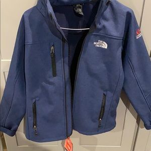Blue thick north face jacket